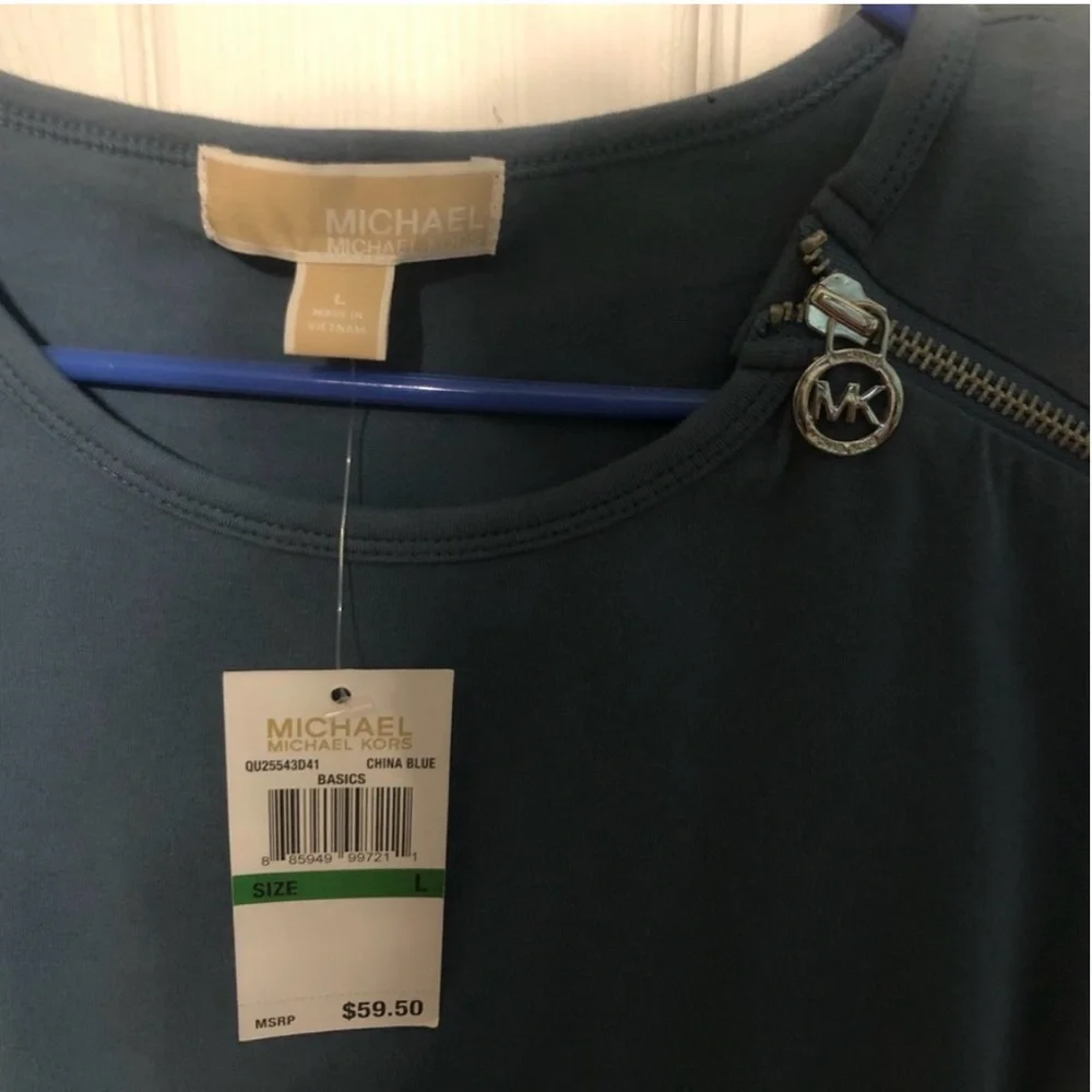 Michael Kors Ruched Zipper Shirt - Picture 10 of 12